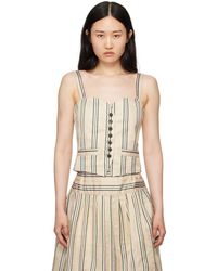 Bode - Antique Stripe Blouse - Lyst