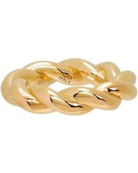 Bottega Veneta - Gold Twist Ring - Lyst