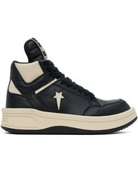 Rick Owens - X Converse Turbowpn Branded Leather High-top Trainers 7. - Lyst