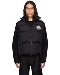 Moncler - Black Quilted Down Cardigan - Lyst