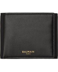 Balmain - Smooth Leather Trifold Wallet - Lyst