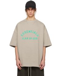 Fear Of God - T-Shirt Gris À Col Ras Du Cou - Lyst