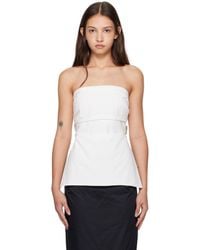 St. Agni - Strapless Tie Back Tank Top - Lyst
