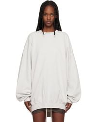 Rick Owens - Off- Temple Hun Crewneck Sweatshirt - Lyst