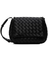 Bottega Veneta - Black Small Cobble Messenger Bag - Lyst