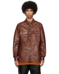 Rick Owens - Brown Lido Leather Jacket - Lyst