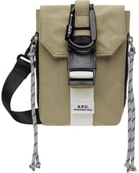 A.P.C. - Khaki Trek Crossbody Pouch - Lyst
