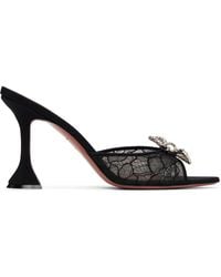 AMINA MUADDI - Rosie Lace Slipper 95 Heeled Sandals - Lyst
