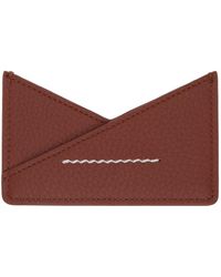 MM6 by Maison Martin Margiela - Brown Triangle 6 Card Holder - Lyst