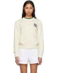 Sporty & Rich - Off- Heritage Yankees Serif Knitted Sweater - Lyst