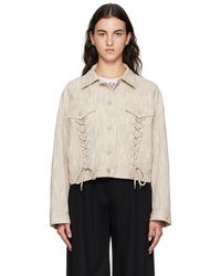 Acne Studios - Beige Relaxed-fit Jacket - Lyst