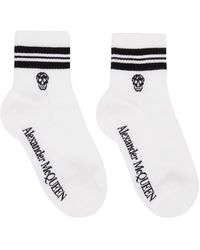 Alexander McQueen - White Skull Sport Socks - Lyst