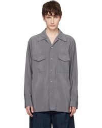 Lemaire - Convertible Collar Dry Silk Shirt - Lyst