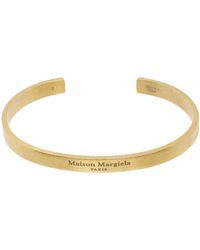 Maison Margiela - Bracelet doré à logo - Lyst