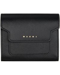 Marni - Black Saffiano Leather Wallet - Lyst