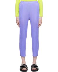 Pleats Please Issey Miyake - Blue New Colorful Basics 3 Trousers - Lyst