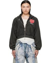 RIVINGTON roi Rebis - Anti Death Rose Zip Hoodie - Lyst