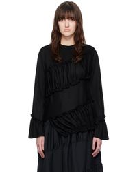Noir Kei Ninomiya - Ruffle Long Sleeve T-shirt - Lyst
