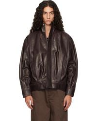 Arma - Paulo Leather Funnel Neck Jacket - Lyst