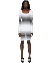 GAUGE81 - Robe Sada À Dégradé Blanc Et Noir Exclusive À Ssense - Lyst