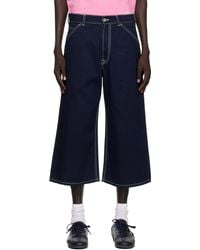 Acne Studios - Embroidered Denim Shorts - Lyst