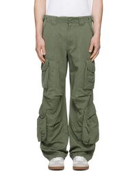 Balmain - Khaki Cotton Linen Cargo Pants - Lyst