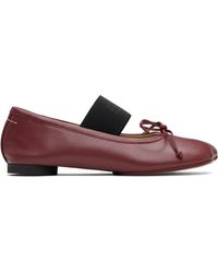 MM6 by Maison Martin Margiela - Burgundy Anatomic Numeric Ballerina Flats - Lyst