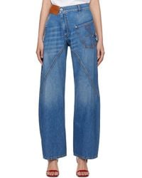 JW Anderson - Blue Twisted Jeans - Lyst