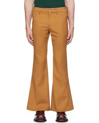 Marni - Tan Embroidered Trousers - Lyst
