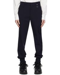 WOOYOUNGMI - Navy Cuffed Trousers - Lyst