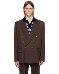 CASABLANCA - Wool Double Breasted Blazer - Lyst