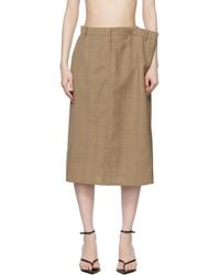 Pushbutton - Side Folded H Line Midi Skirt - Lyst