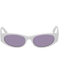 BY FAR - White Rodeo Sunglasses - Lyst