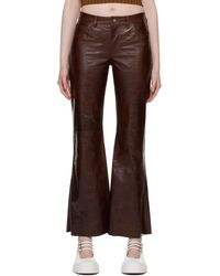 Marni - Flared Leather Pants - Lyst
