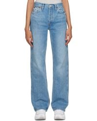 RE/DONE - Blue High Rise Loose Jeans - Lyst