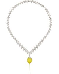 OTTOLINGER - Ssense Exclusive Silver & Yellow Diamond Dip Necklace - Lyst