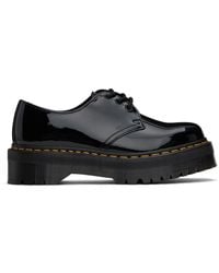 Dr. Martens - Derbys 1461 Noirs En Cuir Verni À Plateforme - Lyst