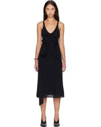 Acne Studios - Silk Bow Midi Dress - Lyst