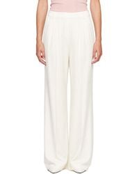 Victoria Beckham - Relaxed Curved Leg Trousers - Lyst