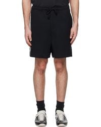 Y-3 - ブラック フレンチテリー カットライン ショートパンツ - Lyst