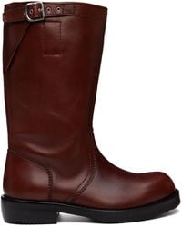 Dries Van Noten - Leather Biker Boots - Lyst