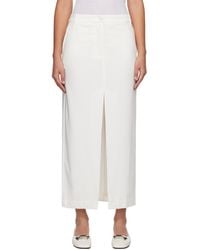 REMAIN Birger Christensen - White Slit Maxi Skirt - Lyst