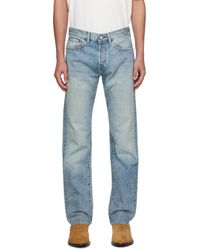 RE/DONE - Blue 50s Straight Jeans - Lyst