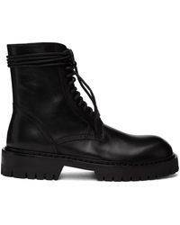 Ann Demeulemeester Black Calfskin Boots
