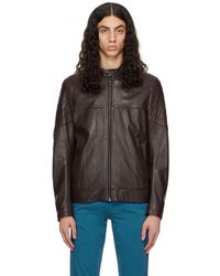 BOSS by HUGO BOSS Leather jackets for Men | Online Sale up to 62% off | Lyst