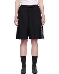 Y-3 - Sport Uniform Raw Cut 3 Stripes Shorts - Lyst