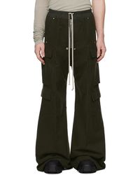 Rick Owens - Organic Cotton Drawstring Cargo Pants - Lyst