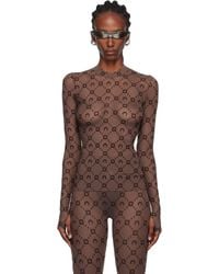 Marine Serre - Ssense Exclusive Flock Second Skin Highneck Top - Lyst