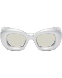 Loewe - Silver Inflated Butterfly Sunglasses - Lyst