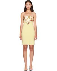 Versace - Silk Crêpe Marocaine Strapless Minidress - Lyst